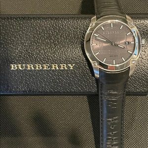 Burberry Swiss Quartz Leather Strap Watch